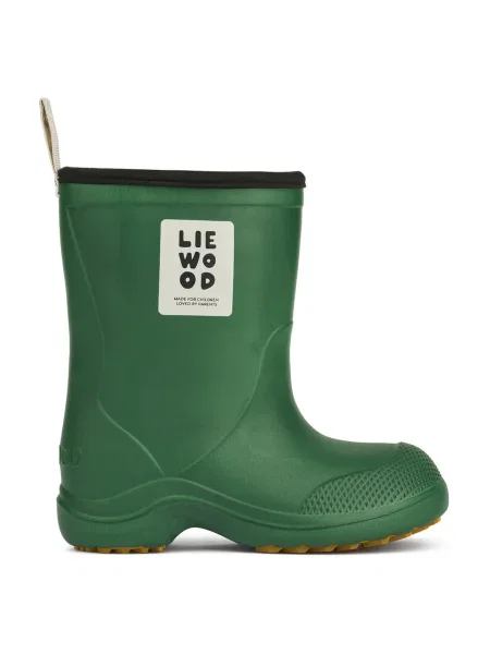 Liewood Cizme de cauciuc Aston verde smarald / negru alb