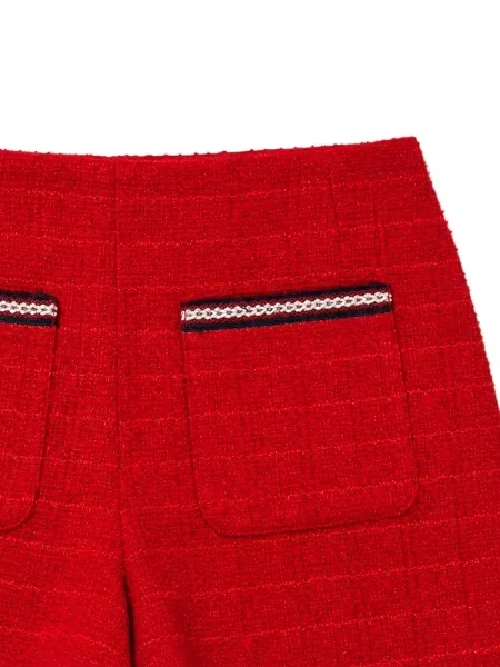 Pantaloni scurți Alice + Olivia din tweed roșu