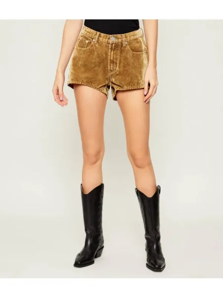 One Teaspoon De blugi pantaloni scurți TRUCKERS | Relaxed fit | mid waist maro