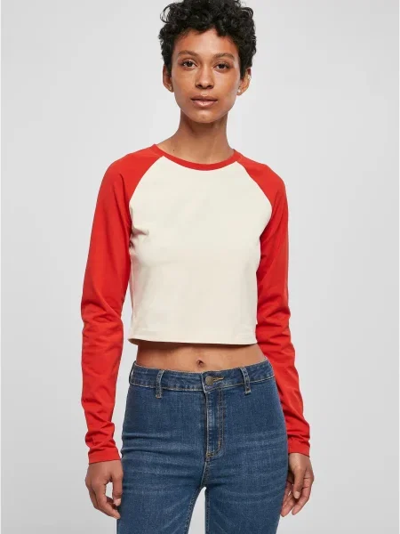 Koszulka Urban Classics z długim rękawem retro biała