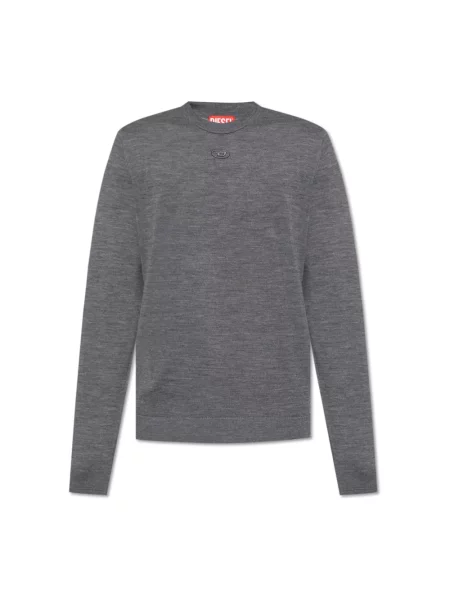 Sweter Diesel wełniany szary