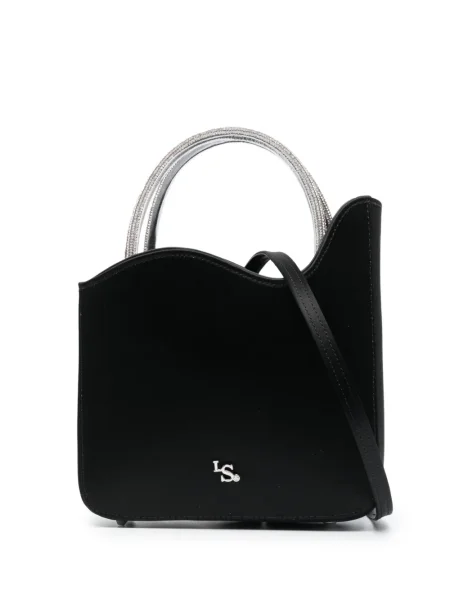 Geantă de mână Le Silla din satin negru