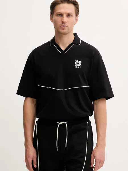 Tricou polo Hugo negru