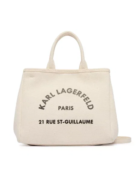Karl Lagerfeld Ročna torbica antracit / črna / volneno bela bež