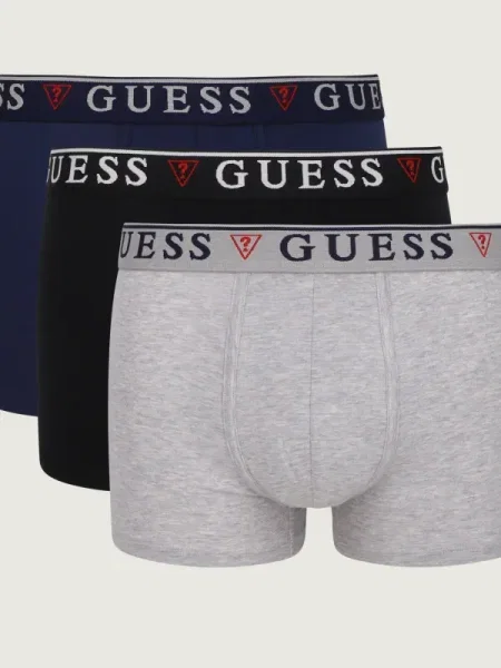 GUESS Boxeralsók BRIAN kék / világosszürke / fekete / fehér szürke