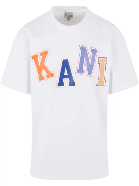 Karl Kani Tricou albastru / bleumarin / portocaliu alb