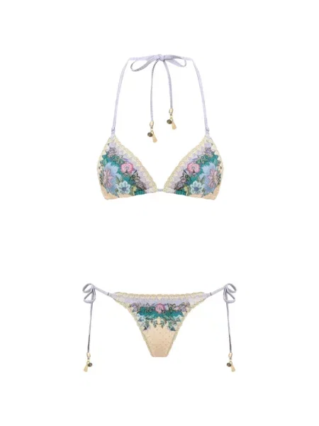 Bikini Zimmermann cu model floral cu imagine alb