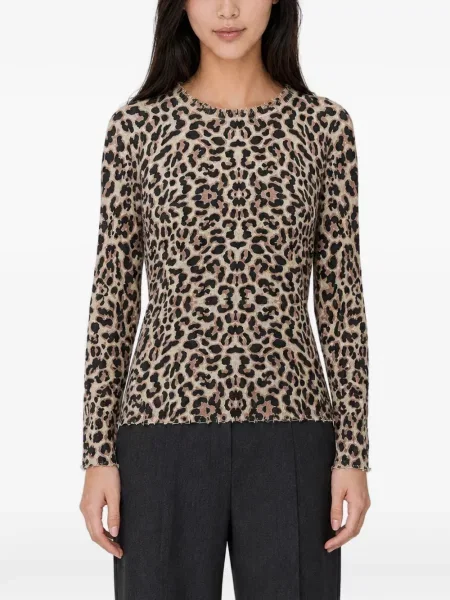 Pulover Kujten cu imagine cu model leopard