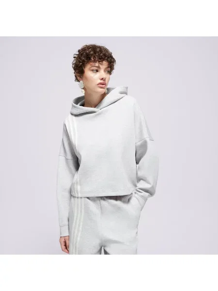 Adidas Bluza Z Kapturem 3 Stripes Hoody szara
