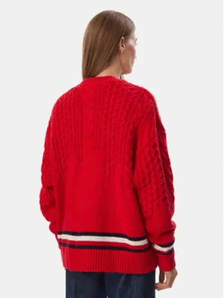 Tommy Jeans Megztinis Oversize raudona