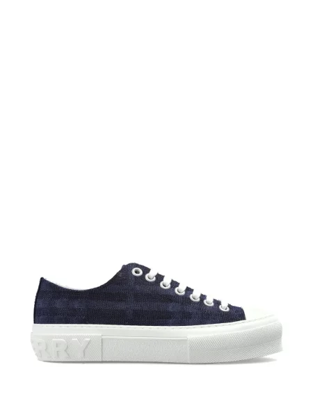 Sneakerși Burberry cu platformă cu autograf albastru