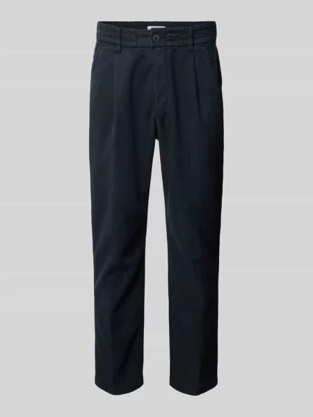 Spodnie o kroju regular fit z z tyłu model ‘CHASY’ Drykorn granatowe
