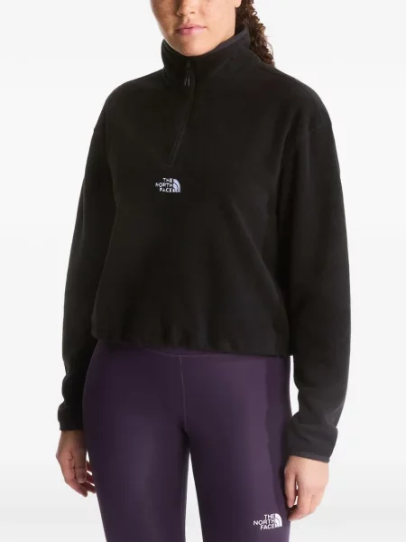 Hanorac din fleece The North Face din fleece cu autograf negru