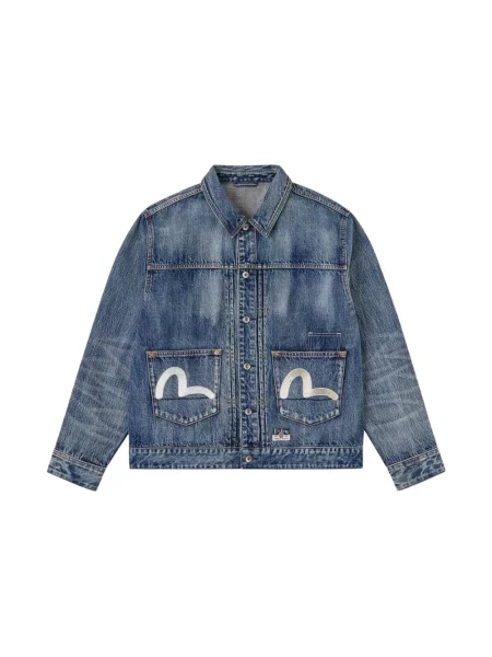 Kurtka jeansowa Evisu niebieska