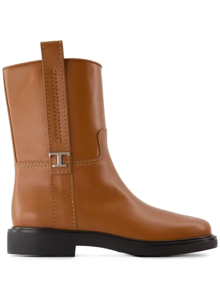 Cizme scurte Tod's din piele maro