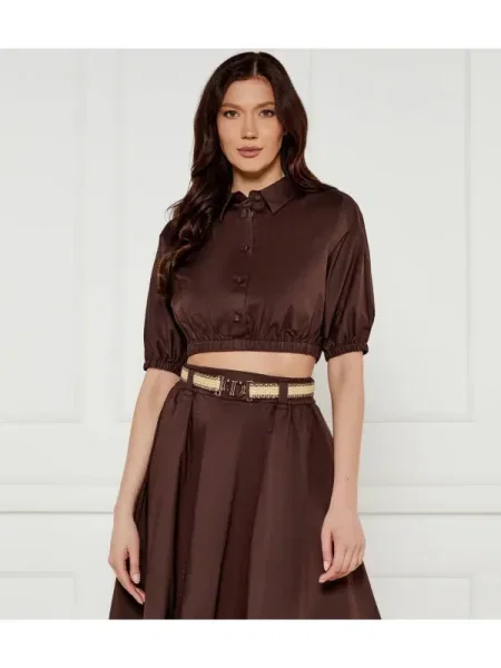 TWINSET Cămașă | Cropped Fit maro
