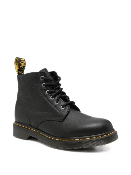 Cizme scurte Dr. Martens cu șireturi din piele negru