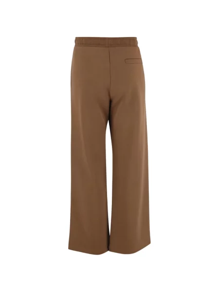 Pantaloni 's Max Mara alergare cu autograf cu cordon maro