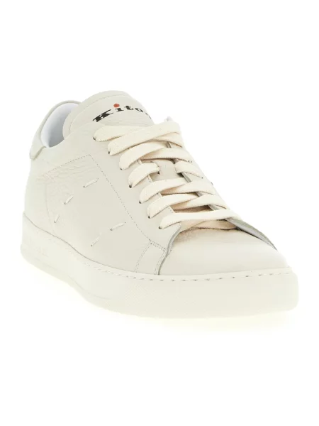 Sneakersy Kiton skórzane białe
