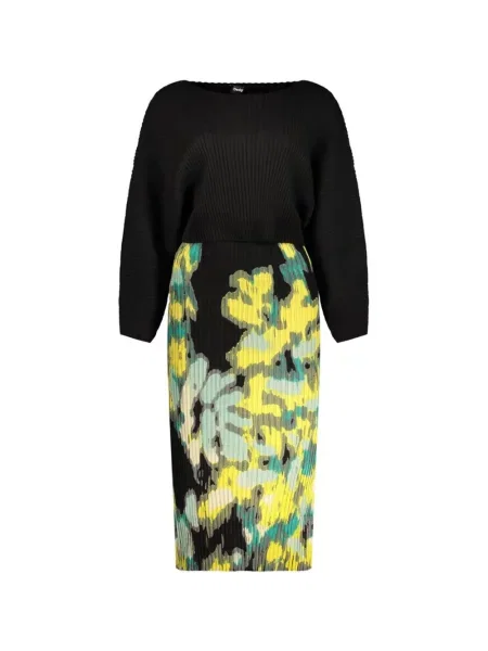 Rochie midi Desigual cu model floral cu imagine negru