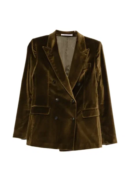 Sacou Tagliatore de catifea cu două rânduri de nasturi verde