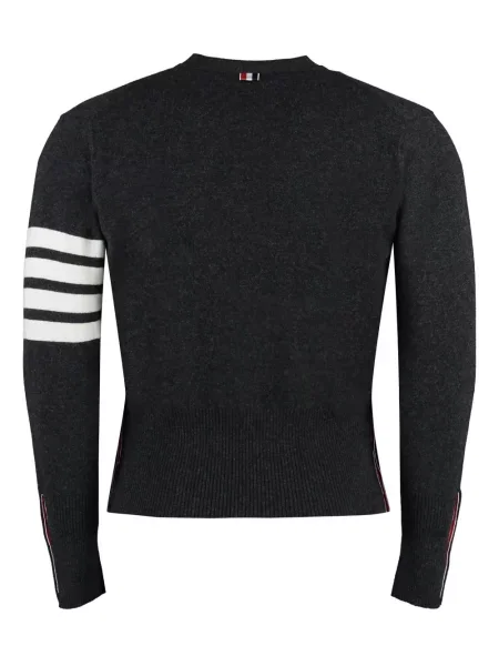 Cardigan Thom Browne cu decolteu în V clasic gri
