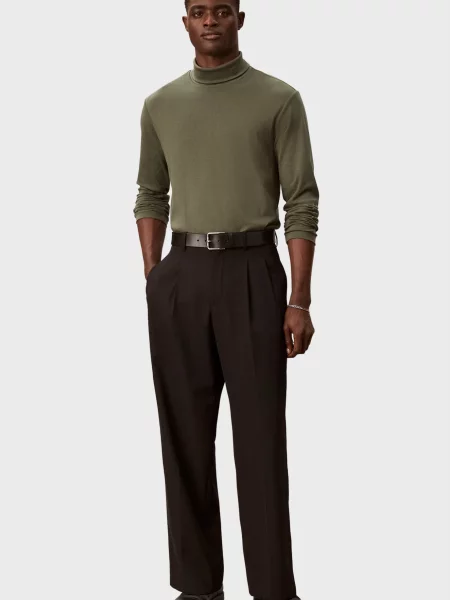 Легкий лонгслів Calvin Klein оливковий