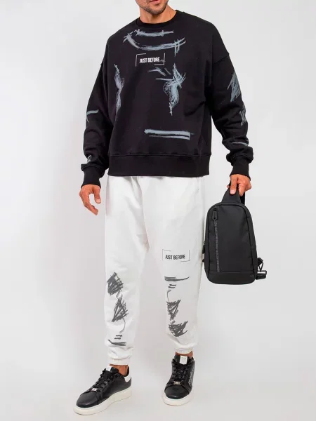 Світшот Just Before чорний