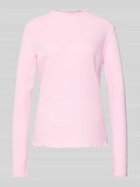 Bluzka z długim rękawem o kroju slim fit z dodatkiem S.oliver Red Label
