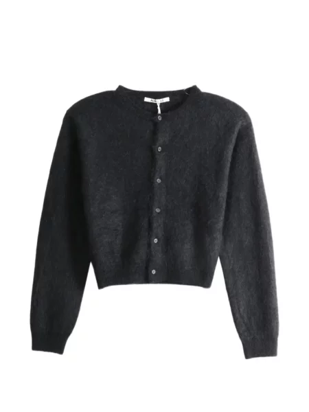 Decupat cardigan Auralee tricotate negru