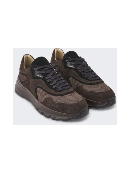 Sneakersy Nubikk skórzane brązowe