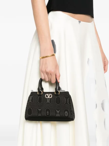 Geantă shopper Valentino Garavani negru