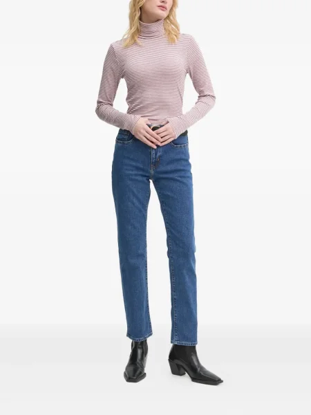 Kožené pruhované džíny Levi's 527 s kapucí modré