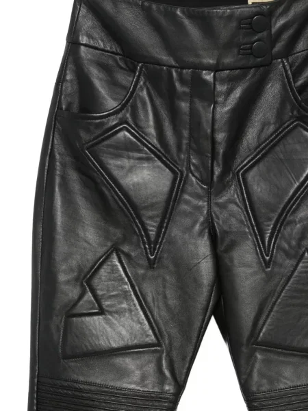 Pantaloni Mitiliane Couture din piele negru