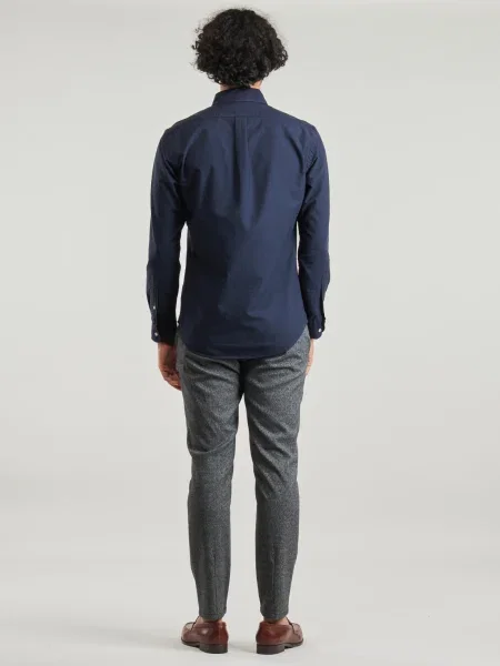 Cămașă Polo Ralph Lauren cu guler nasturi din țesătură twill albastru