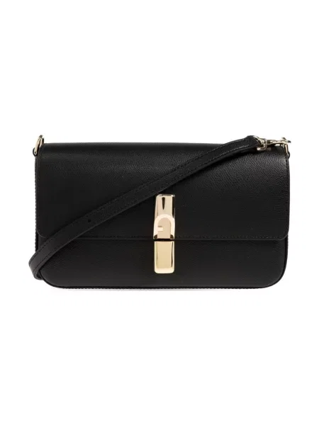 Torebka crossbody Furla skórzana czarna