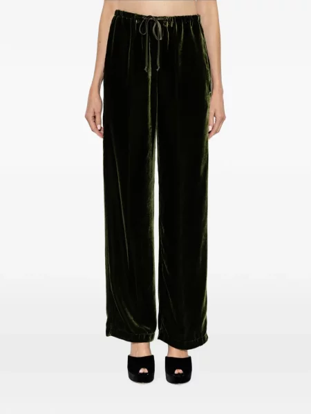 Pantaloni Forte_forte de catifea verde