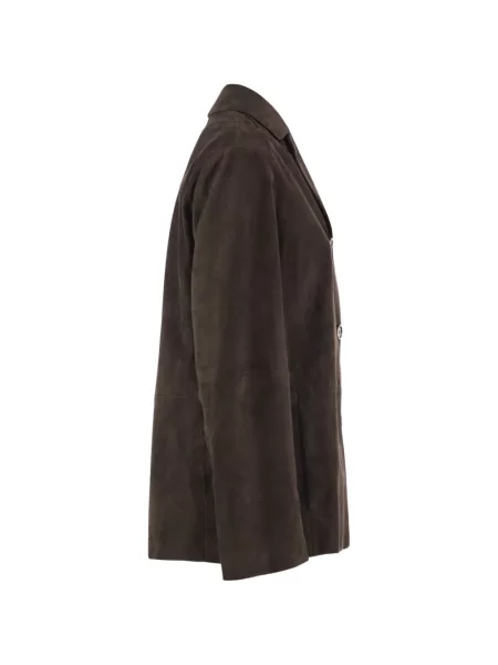 Geacă 's Max Mara din piele de căprioară maro