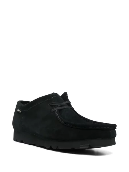 Велурен обувки в стил дерби Clarks Originals черно