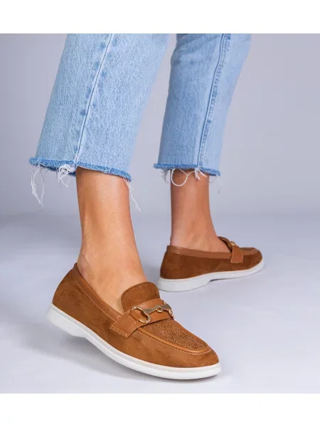 Loaferke D/ceo iz semiša rjava