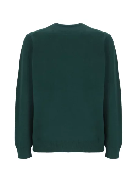 Pulover Della Ciana cu decolteu rotund verde