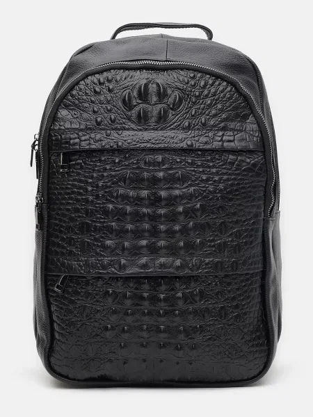 Кожаный рюкзак Borsa Leather черный