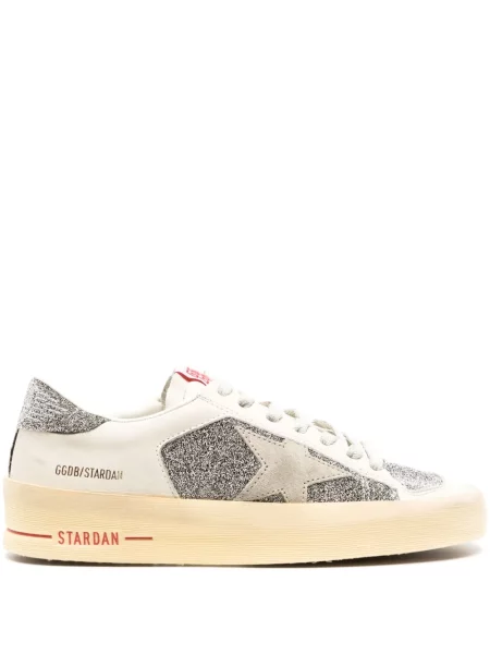 Sneakerși Golden Goose Stardan din piele de cristal alb