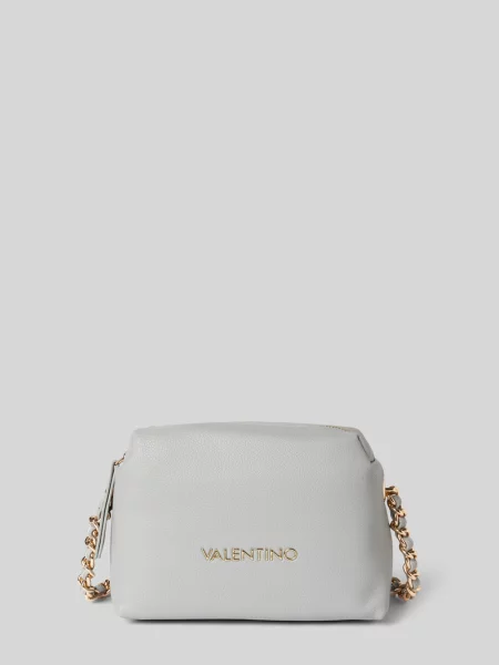 Lniana torebka crossbody Valentino Bags szara