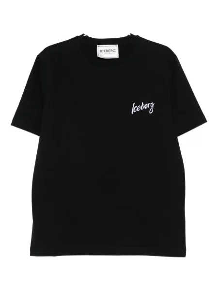 Tricou Iceberg cu decolteu rotund negru