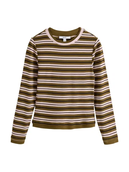 Next Tricou oliv / roz negru
