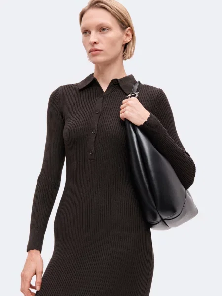 DRYKORN Rochie tricotat AMARILA închis maro