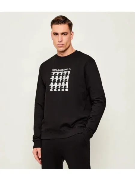 Karl Lagerfeld hanorac de negru cu imprimeu alb