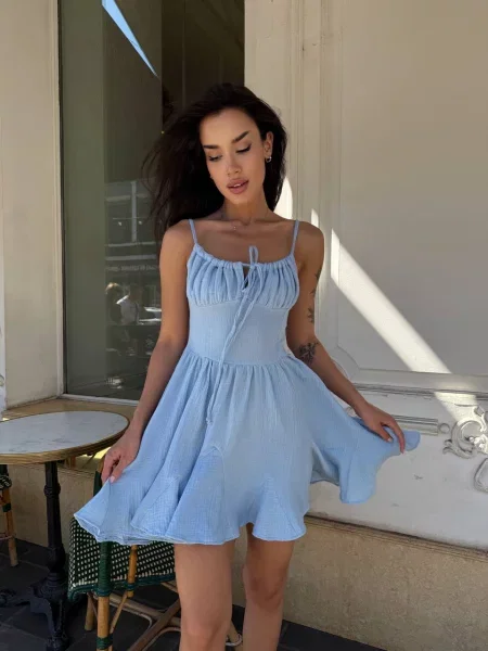 Сарафан Uaclothes муслін блакитний
