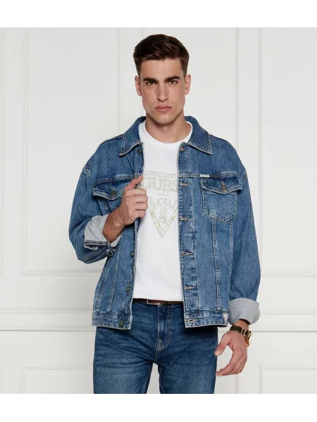 Guess Jeans geacă din denim albastru